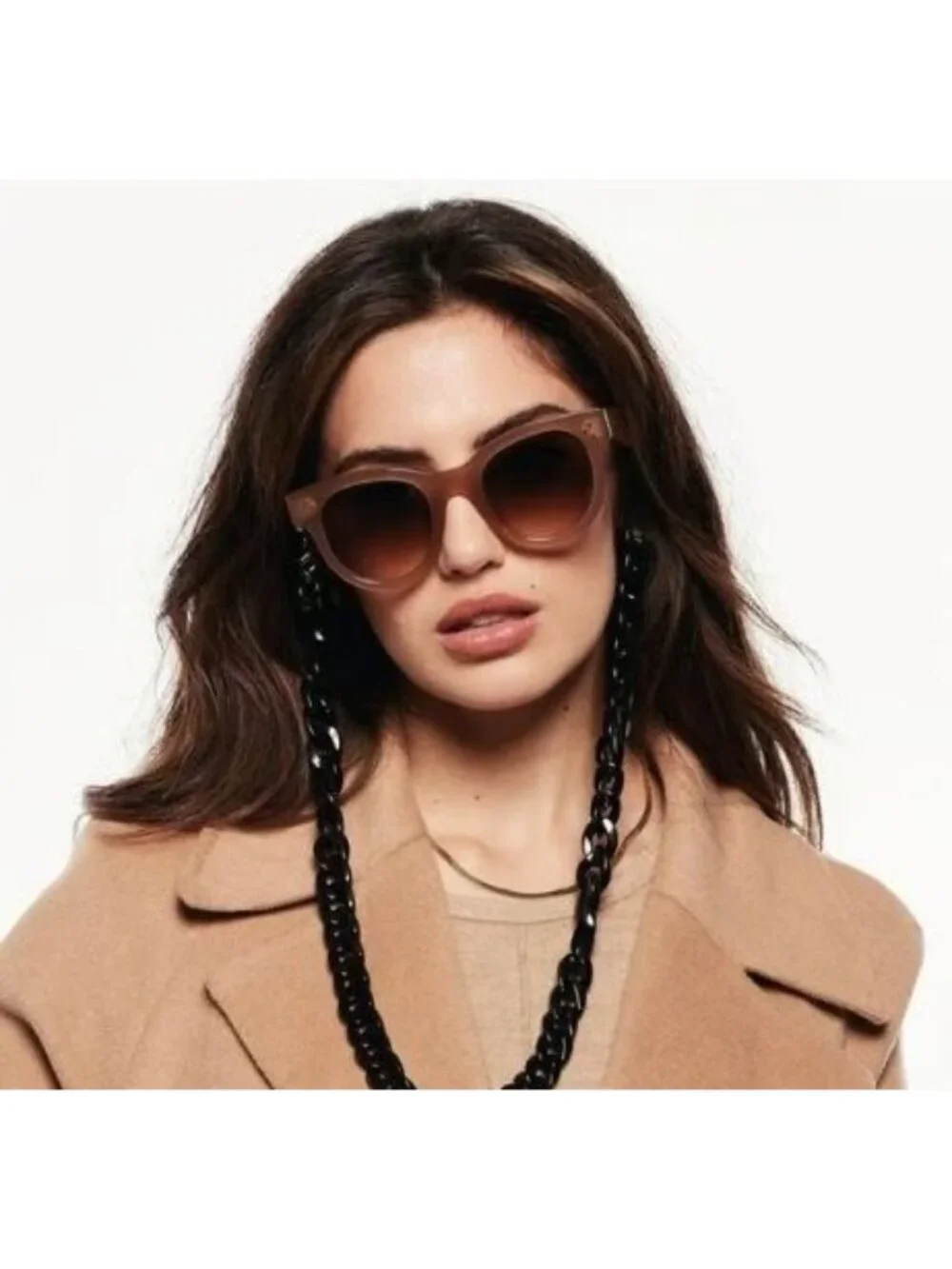 Celine CL4003IN 72F Round Sunglasses - Pink / Brown Gradient